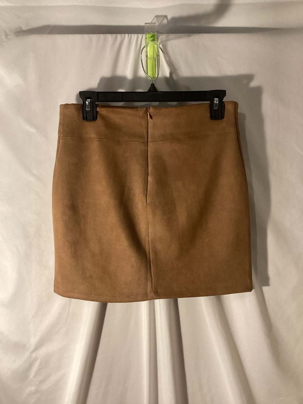 Iris Camel Faux Suede Mini Skirt - Picture 2 of 3